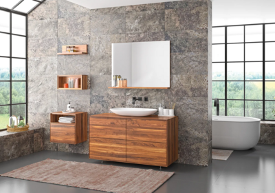 Holzschmiede Badmöbel Jaso in Nussbaum