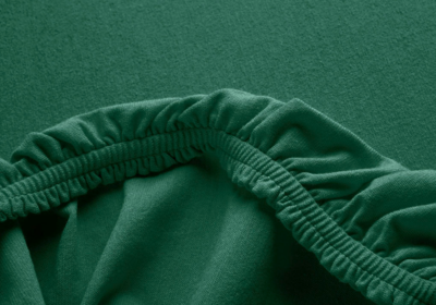 Cotonea Spannbettlacken Jersey Smaragd, Bio-Spannbettlacken grün