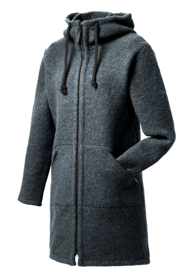 Mufflon Mantel Carla 07 Navy, Damen Walkmantel