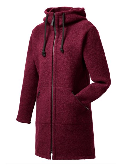 Mufflon Mantel Carla 46 Berry, Damen Walkmantel