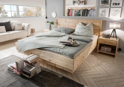 Relax 2000 Tellerrost, Zirbentellerrost, Bettgestell aus Zirbe, Zirbenbett, Relax Naturlatexmatraze, Matraze aus 100% Naturlatex